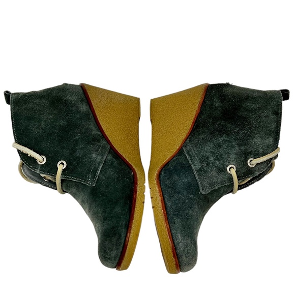 Sperry Harlow women's Grey suede leather wedge booties size 6.5 - Picture 5 of 13